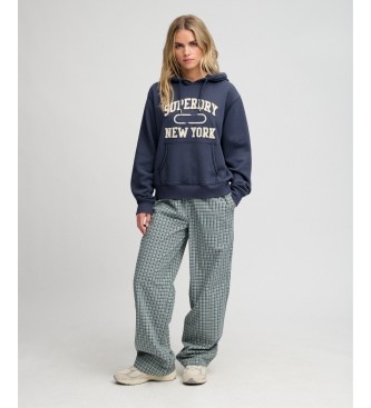 Superdry Sweat à capuche Applique Crop marine