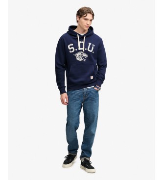 Superdry Marineblå Essential hættetrøje
