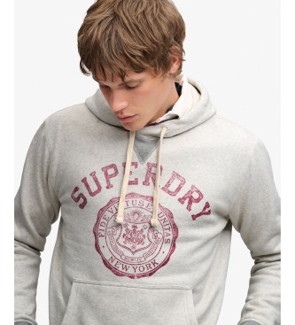 Superdry Szara bluza z kapturem Essential