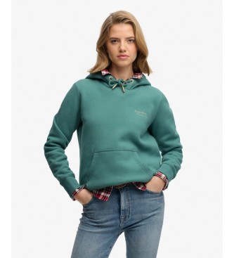 Superdry Essential Logo turquoise hooded top