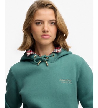 Superdry Essential Logo turquoise hooded top