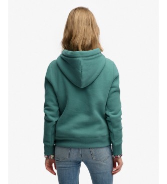 Superdry Essential Logo turquoise hooded top