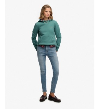 Superdry Essential Logo turquoise hooded top