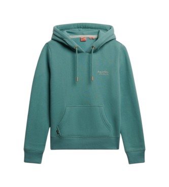 Superdry Essential Logo turquoise hooded top