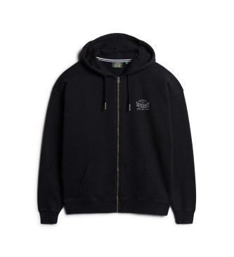 Superdry Athletic Essential extra grote hoodie zwart
