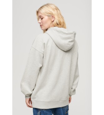 Superdry Atletische Essential oversized hoodie grijs