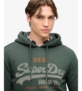 Superdry Green Heritage Relaxed Hooded Top