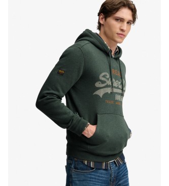 Superdry Green Heritage Relaxed Hooded Top
