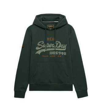 Superdry Green Heritage Relaxed Hooded Top