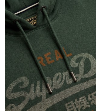 Superdry Green Heritage Relaxed Hooded Top