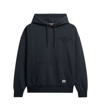 Superdry Sweat à capuche Luxe Casual Relaxed bleu marine