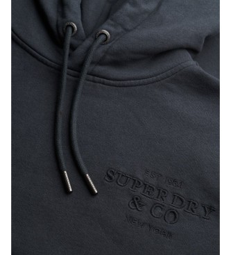 Superdry Sweat à capuche Luxe Casual Relaxed bleu marine
