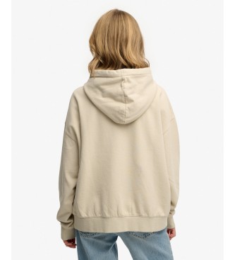 Superdry Sweat à capuche Luxe Casual Relaxed beige