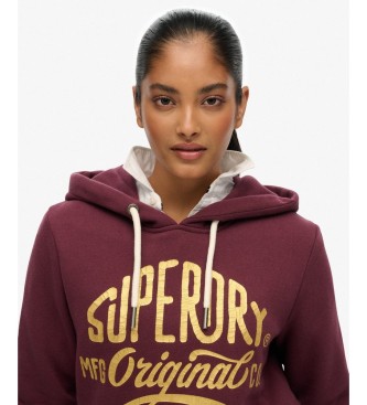 Superdry Sweat à capuche MFG Original Metallic violet