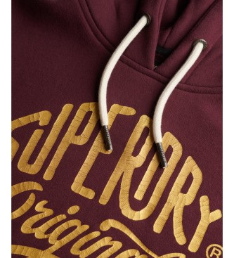 Superdry Sweat à capuche MFG Original Metallic violet