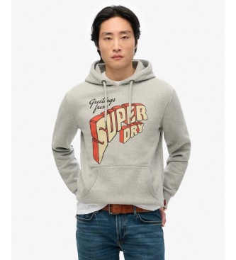 Superdry Sweat à capuche North Cali gris