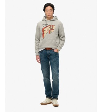 Superdry Sweat à capuche North Cali gris
