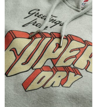 Superdry Sweat à capuche North Cali gris