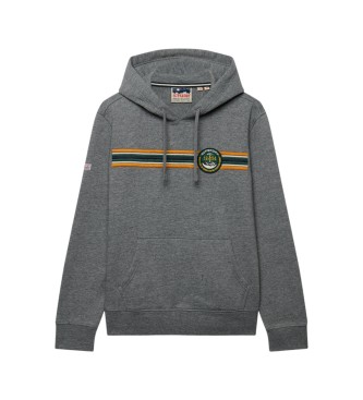 Superdry Outdoors Stripe Logo grå hættetrøje