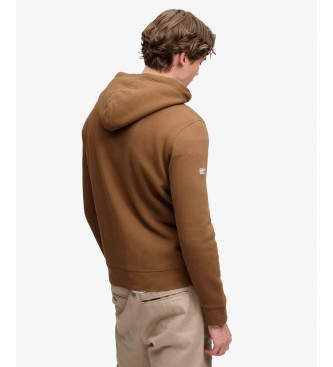 Superdry Hættetrøje med Outdoors Stripe Logo i brun