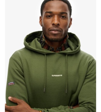 Superdry Felpa con cappuccio Plain verde