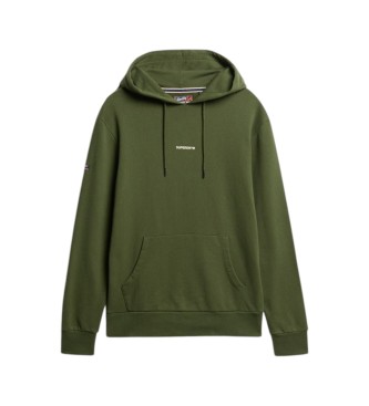 Superdry Felpa con cappuccio Plain verde
