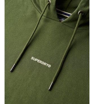 Superdry Felpa con cappuccio Plain verde