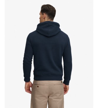 Superdry Sweat à capuche Stacked marine