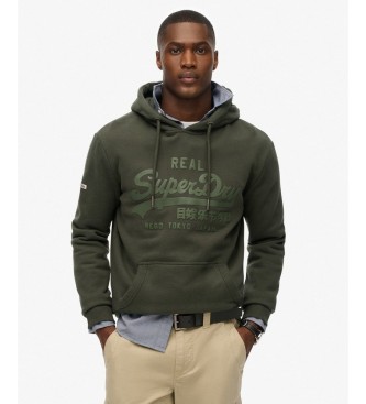 Superdry Tonal grøn hættetrøje