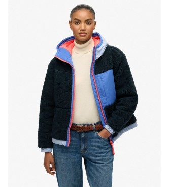 Superdry Sweat à capuche Vintage Hooded Sherpa bleu marine