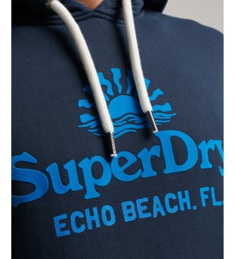 Superdry Vintage Venue Hoodie Neon Navy