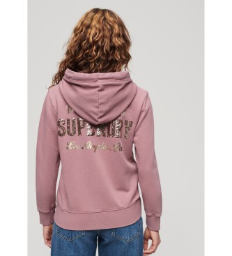 Superdry Sweatshirt mit Verzierungen Archiv rosa