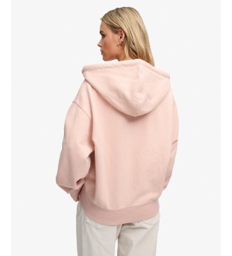 Superdry Pink Luxe zip-up hoodie