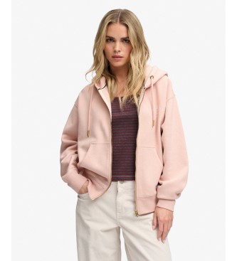 Superdry Pink Luxe zip-up hoodie