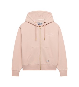 Superdry Pink Luxe zip-up hoodie