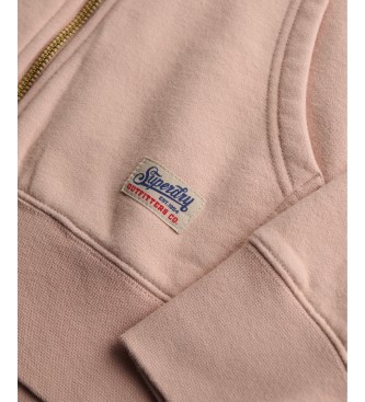 Superdry Pink Luxe zip-up hoodie