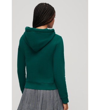 Superdry Fleece graphic hoodie Varsity green