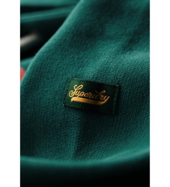 Superdry Fleecova grafična majica s kapuco Varsity green