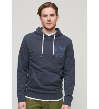 Superdry Sweatshirt com capuz e grfico no peito Copper Label Navy