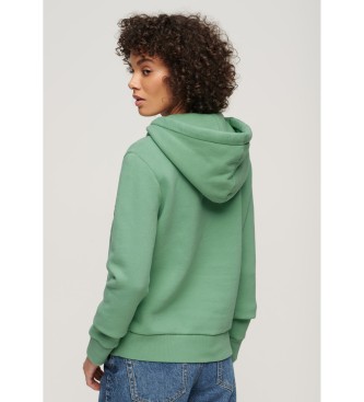 Superdry Hooded sweatshirt with green embossed graphics