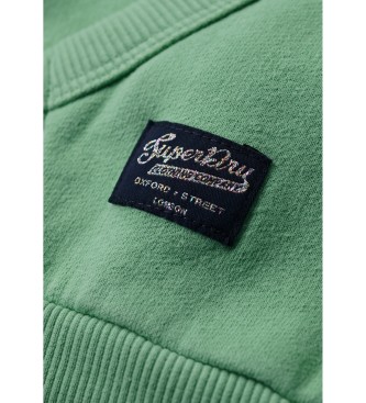 Superdry Sweater met capuchon en groene afbeeldingen in relif