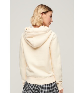 Superdry Sweater met capuchon en beige relifafbeelding
