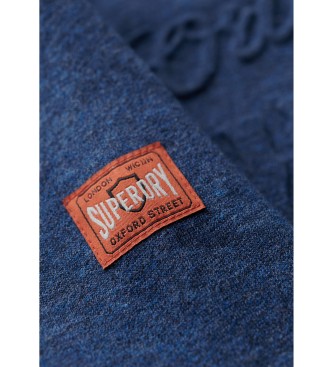 Superdry Sweatshirt med htte og prget grafik Archive blue