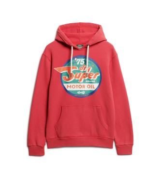 Superdry Sweat graphique Gasoline Workwear rouge