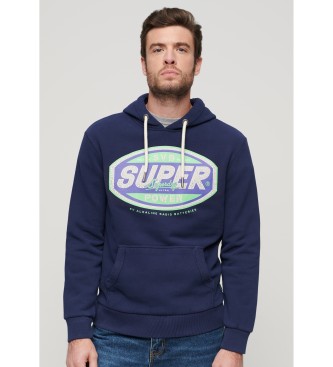 Superdry Grafisch sweatshirt Gasoline Workwear marine