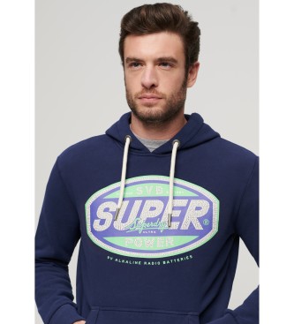 Superdry Grafisch sweatshirt Gasoline Workwear marine