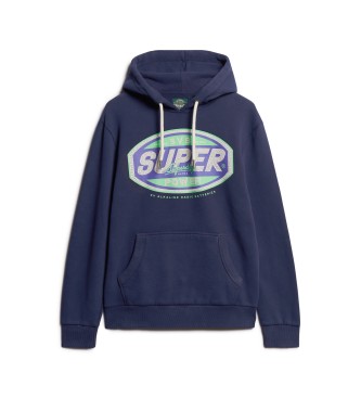Superdry Grafisk sweatshirt Gasoline Workwear marinbl