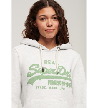 Superdry Sweatshirt med htte og gr neongrafik