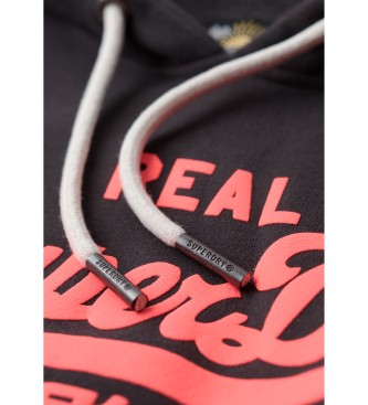 Superdry Hooded sweatshirt with black neon graphic