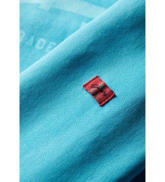 Superdry Sweater met capuchon en neonblauwe graphics